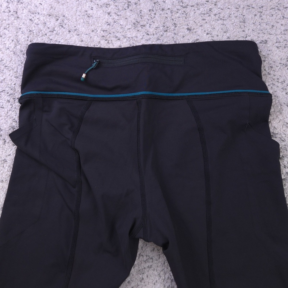 Lululemon Leggings Womens Size 6 Running Tight Stuff II Black Teal Training GUC - Picture 4 of 10
